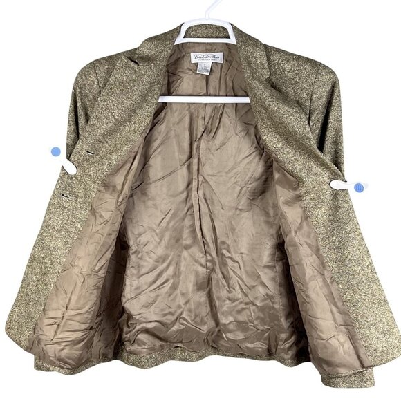 Brooks Brothers Womens 8 Wool Silk Blend Blazer USA Made Quiet Luxury Minimalist - Picture 3 of 15